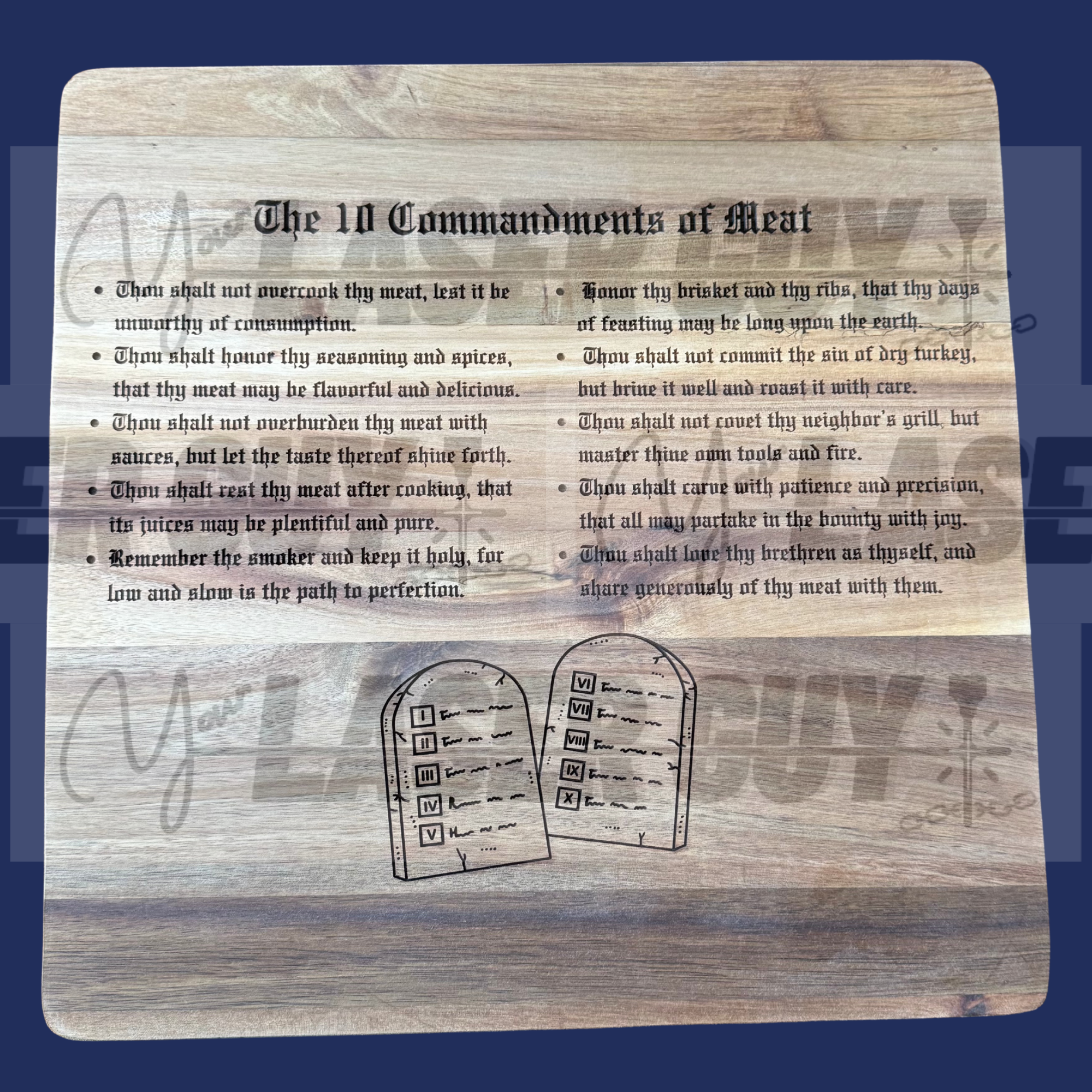 10 Commandments of Meat – Engraving Design (SVG Download)