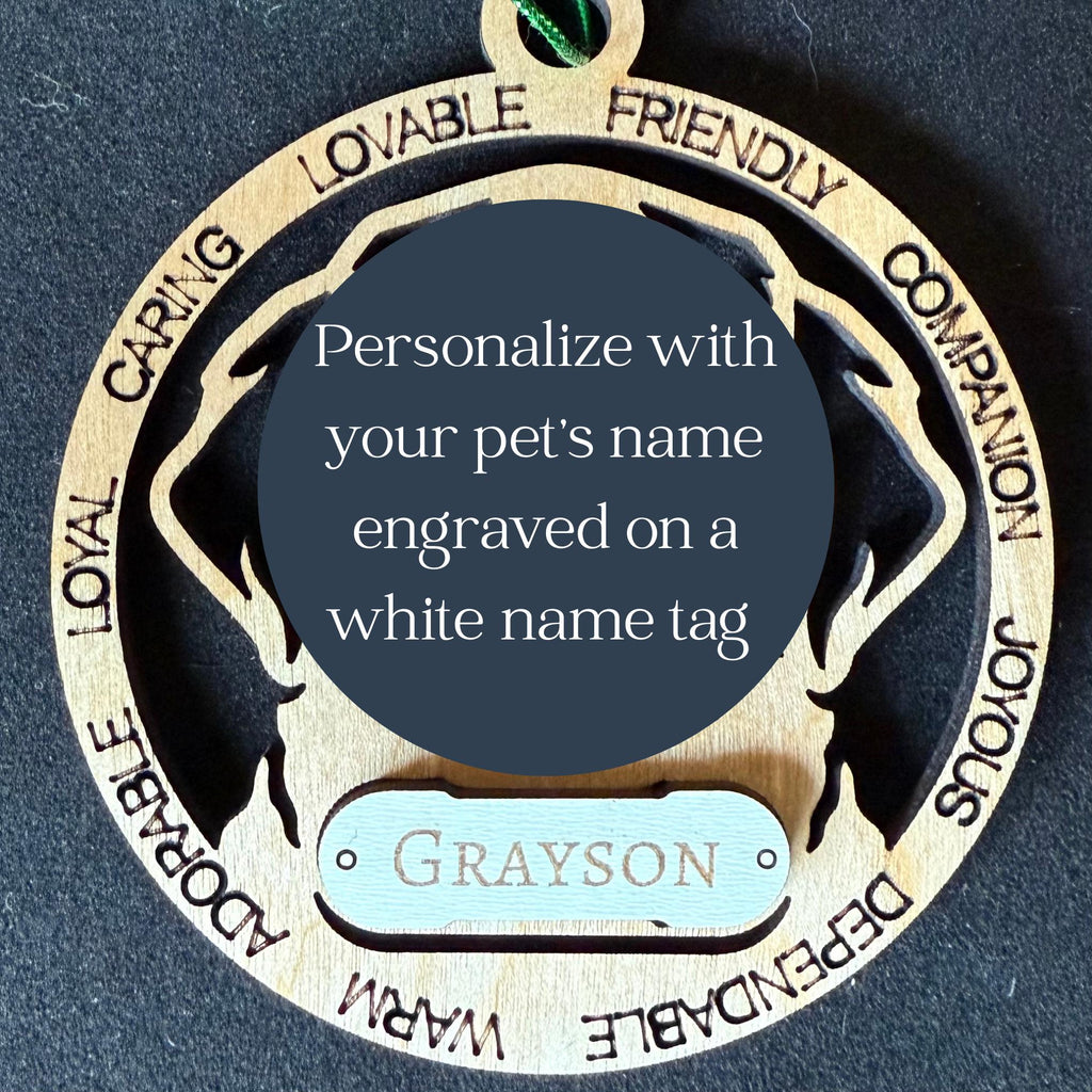 Personalized Wooden Dog Ornament – OVER 150 Breeds ❤️