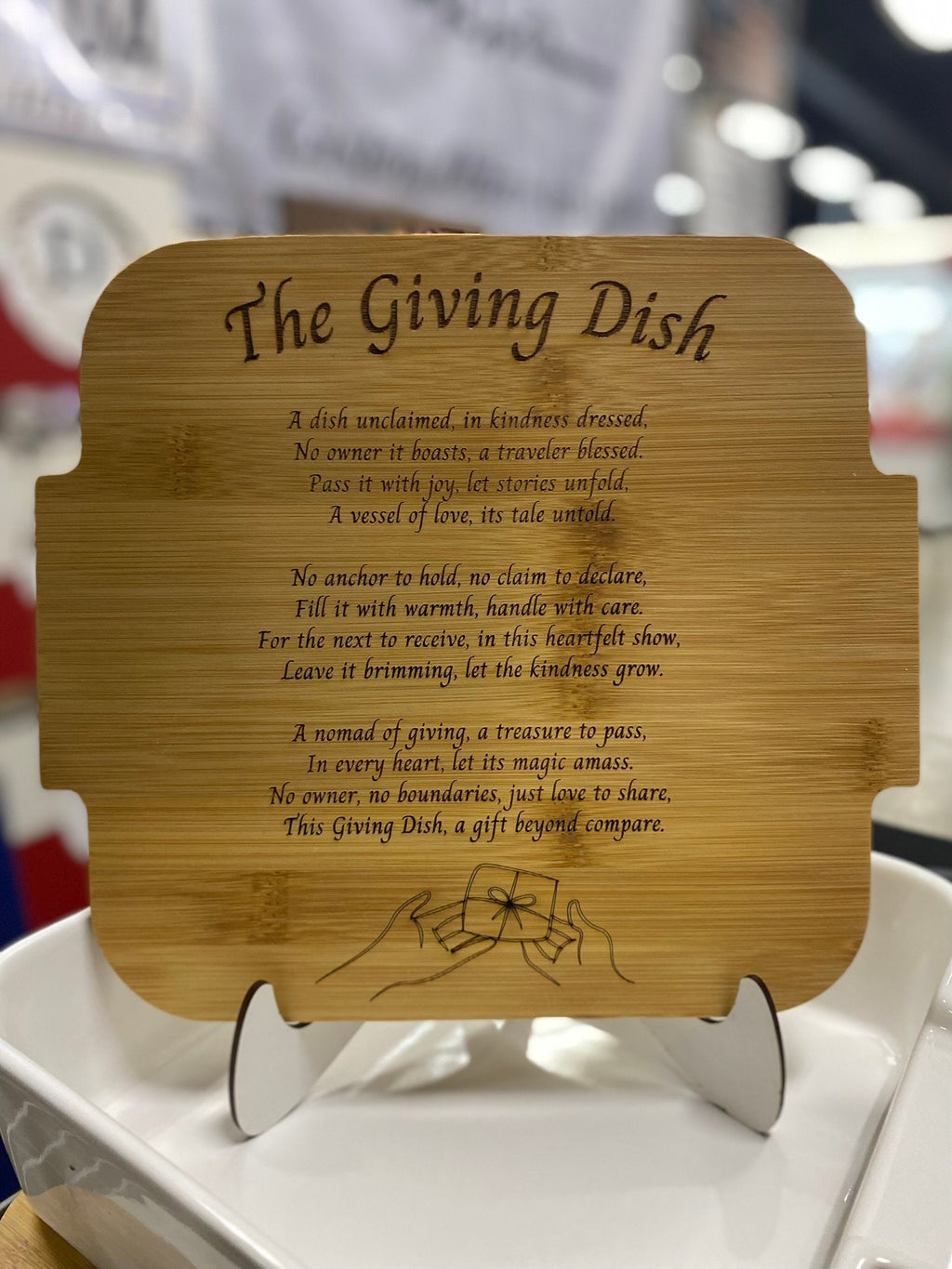 New Version! - DIGITAL Giving Dish FILE - SVG for engraving - Glowforge tested